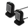 Leitor de códigos de barras fixo 1D/2D QOLTEC 50864, sensor LED, USB (com fios), preto, 145×85×80 mm