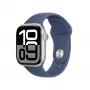 Apple Watch S10 Alumínio Cellular 42mm prateado (bracelete desportiva Denim) S/M