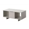 Mesa de centro Cama Meble ALMA 100×55×55 cm, tampo retangular bege, acabamento caxemira