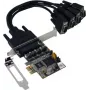 Exsys EX-44384 Placa PCIe 4x série RS-232 DB9, perfil baixo