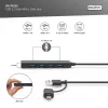 Hub USB, Digitus, DA-70235, 4 portas, USB 3.2 Gen 1, Type-A e Type-C, 12000 Mbit/s