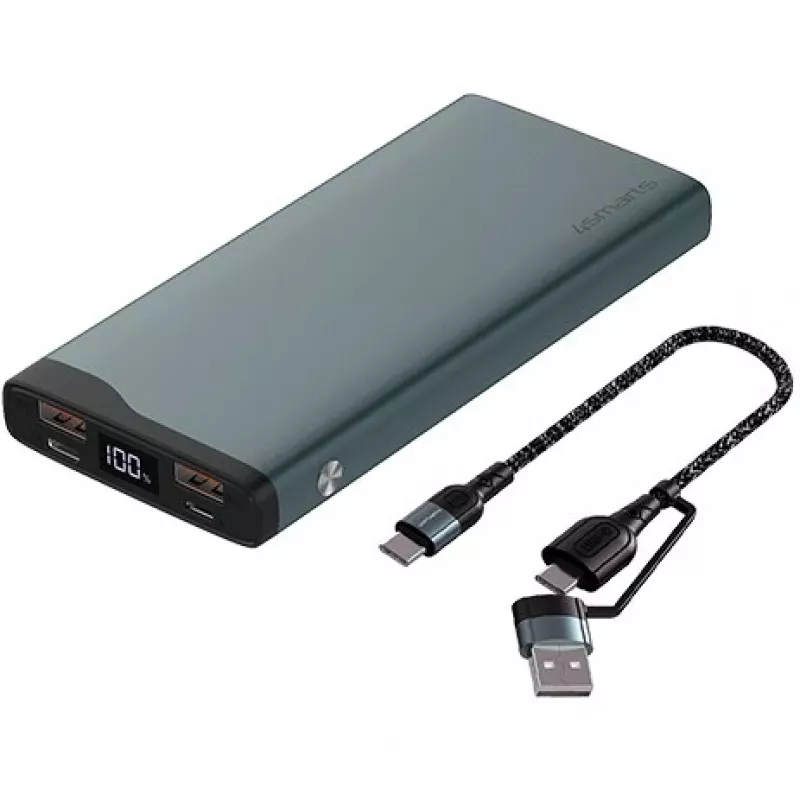 Powerbank 4Smarts VoltHub Pro 10000mAh 22.5W com Quick Charge, PD gunmetal *Select Edition*