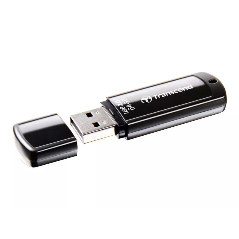 Pen drive USB Transcend JetFlash 350 64GB, USB 2.0, Preto