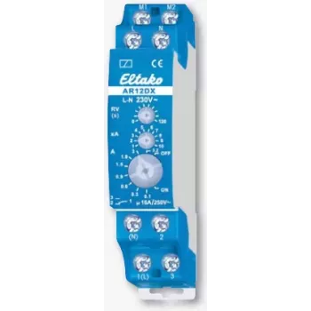 Relé de corrente ELTAKO 1x comutador 16A AR12DX-230V 1TE 230V gama de ajuste 0,1-32A AR12DX-230V (22001130)