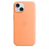 Capa de silicone Apple iPhone 15 com MagSafe – Orange Sorbet
