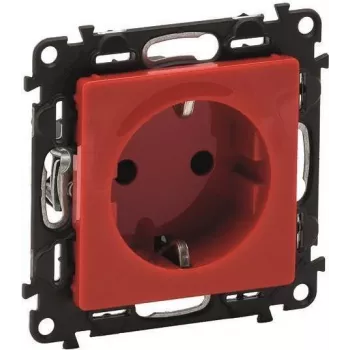 Legrand 753129 Tomada Schuko com proteção reforçada contra contactos Valena Life Vermelho (753129)