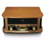 Gira-discos de áudio de acionamento por correia Lenco TCD-2551WD Wood – Bluetooth, CD, cassete, AM/FM, codificação USB, 33/45/78 rpm