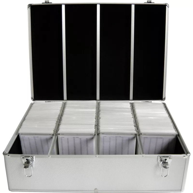 Caixa MediaRange BOX78 para 1000 discos prateado