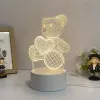 Lâmpada de noite Extralink HOME 3D coração ilusão ótica candeeiro de mesa USB