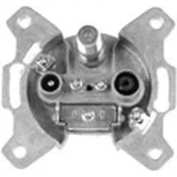 Tomada de TV coaxial Televes SD33ST-DC prateado para montagem em parede