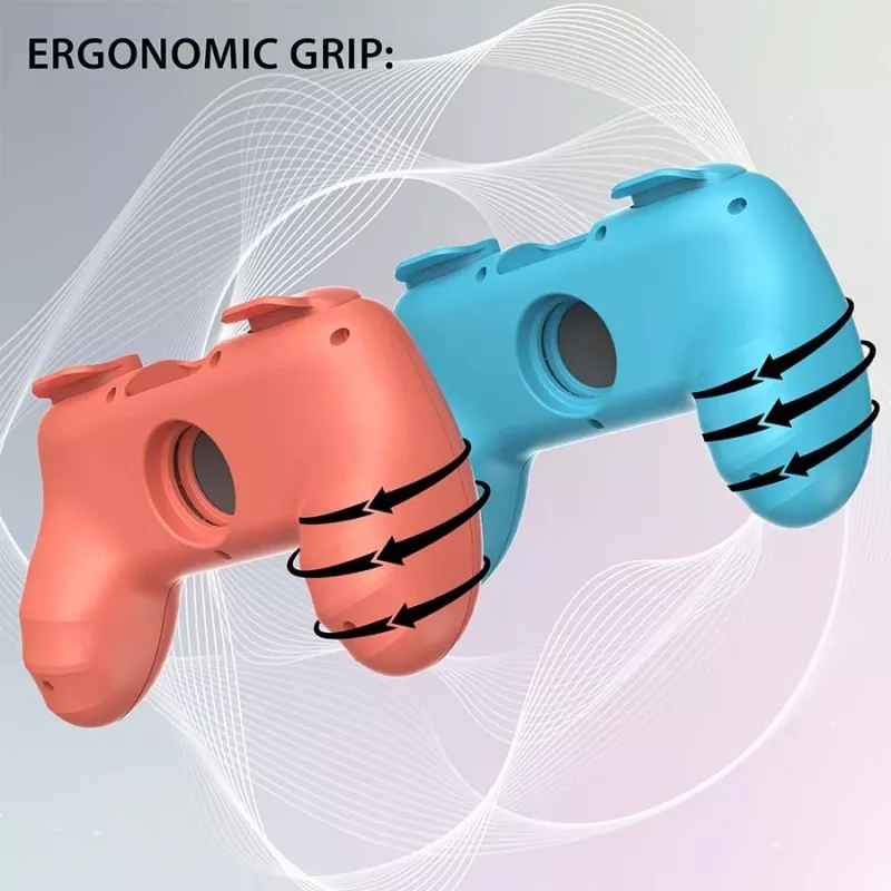 Pega para comando Subsonic Joy-Cons pega confortável Switch e Switch 2 rosa turquesa