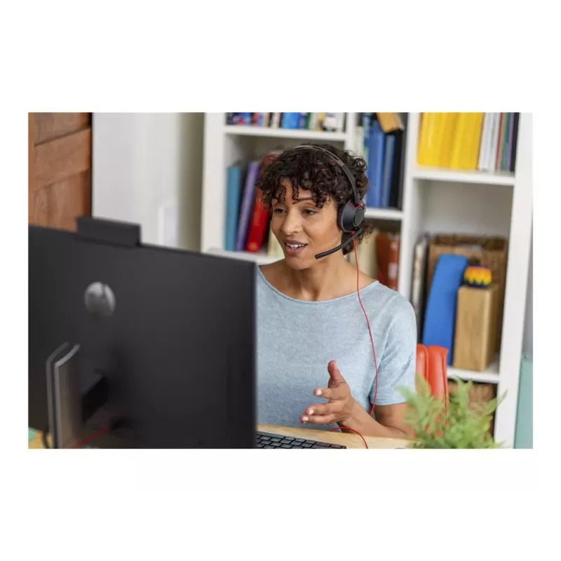 Headset POLY Blackwire C5220 com fios USB-C para escritório e call center