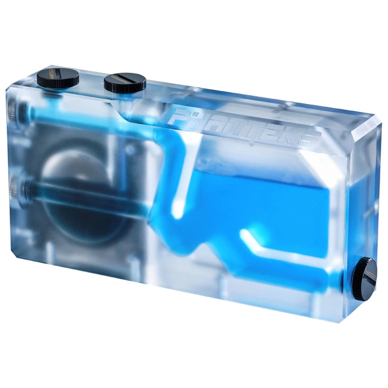 Phanteks Glacier R160C reservatório, placa traseira de acrílico transparente, DRGB LED