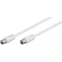 Cabo coaxial Microconnect COAX050W 5 m branco