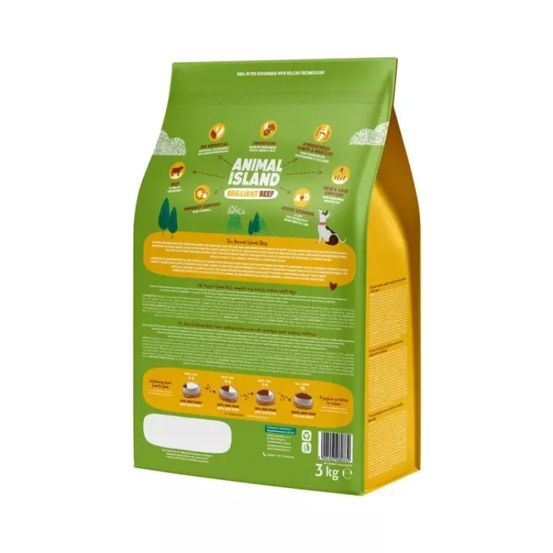 ANIMAL ISLAND Brilliant beef - alimento seco para cães - 3 kg