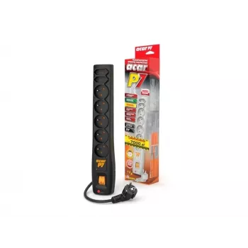 Régua de tomadas ACAR P7 1,5 m 7 tomadas AC interior preto