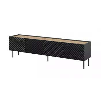 Móvel de TV 4D ONDA 200x40x35-54 preto (de pé ou montado na parede)