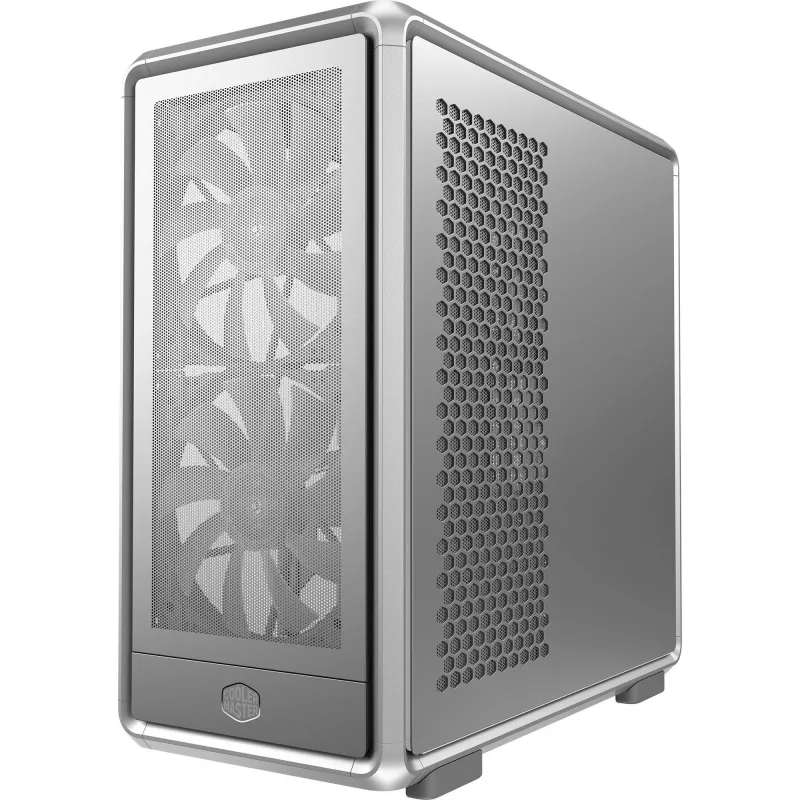 Caixa de PC Midi Tower Cooler Master MasterFrame 600 Mesh prateado — suporta ATX/EATX, 2×200mm frente, unidades 2,5