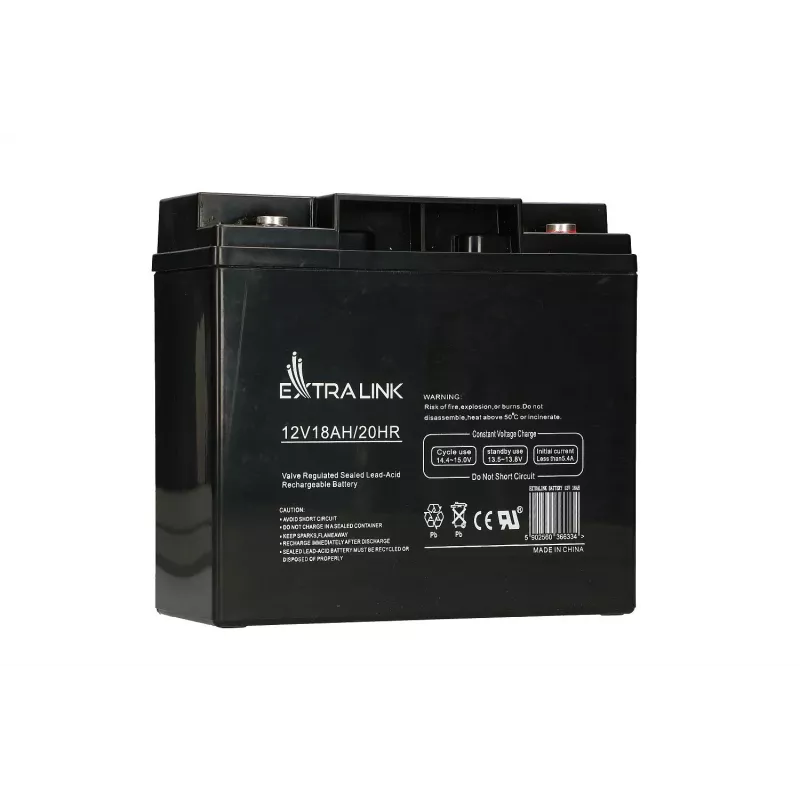 Bateria AGM Extralink 12V 18Ah sem manutenção