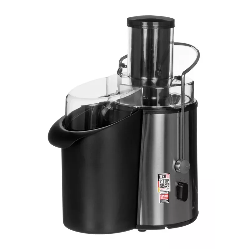 Extrator de sumo CLATRONIC AE 3532 1000 W, caixa em aço inoxidável, depósito de polpa de 2 L, 2 velocidades, anti-pingos