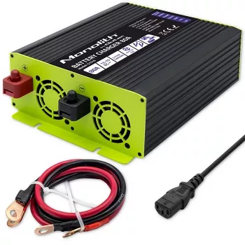 Carregador de baterias QOLTEC 51918 80A 12V – carregador para baterias LiFePO4, AGM, GEL, SLA