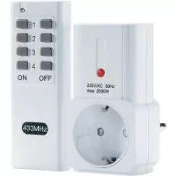 Conjunto de interruptor sem fios Renkforce 1208455, alcance 30 m, 2 unid.