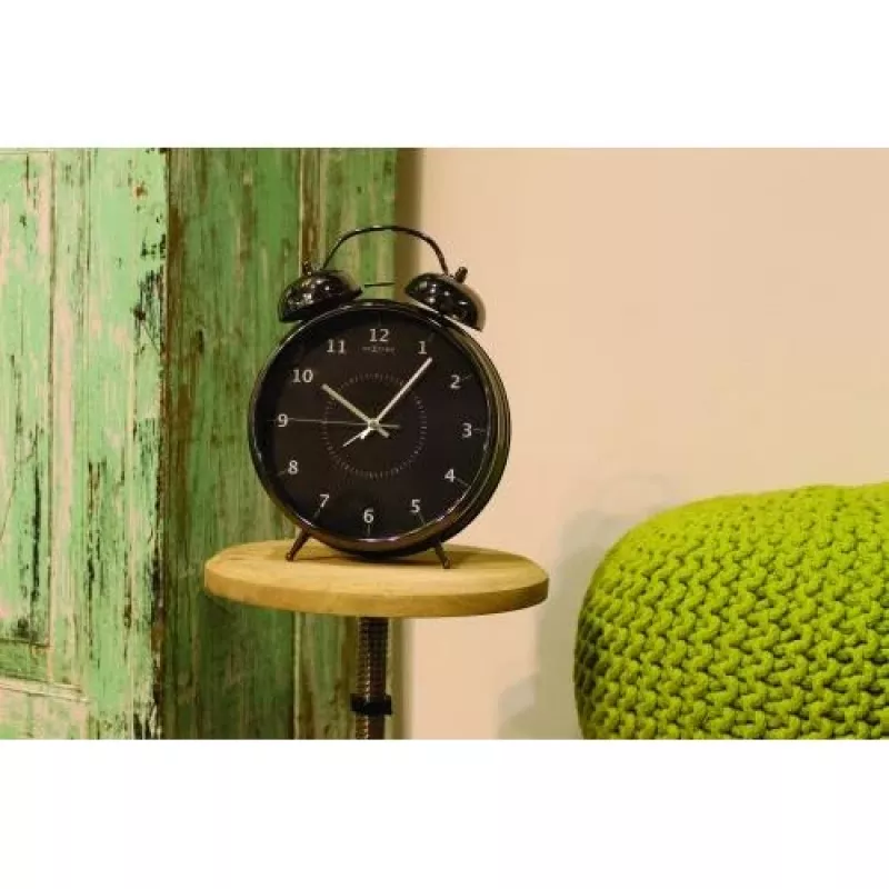 Relógio NeXtime 5113zw Wake Up Alarm, 23x30, Preto/Turquesa