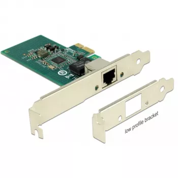 DeLock placa PCI Express > 1 x Gigabit LAN - adaptador de rede - PCIe 2.1 Low-Profile - Gigabit Ethernet