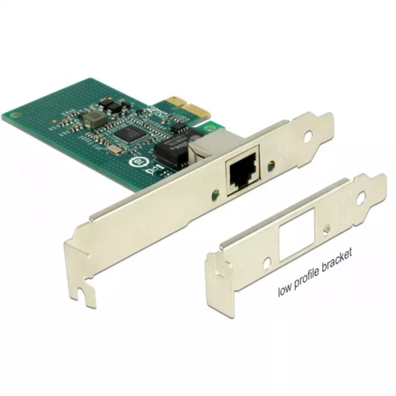 DeLock placa PCI Express > 1 x Gigabit LAN - adaptador de rede - PCIe 2.1 Low-Profile - Gigabit Ethernet