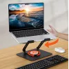 Suporte para portátil MEDIA-TECH MT2662 – altura ajustável, dobrável em alumínio para portáteis de 10–17