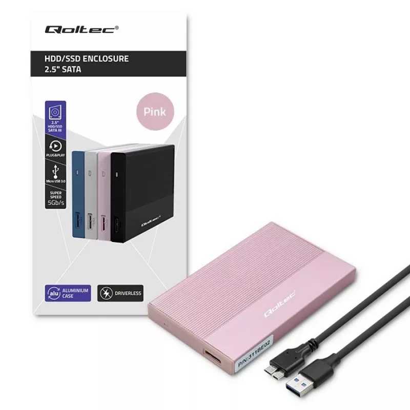 Caixa para SSD HDD 2,5 polegadas, SATA, USB 3.0, 2 TB