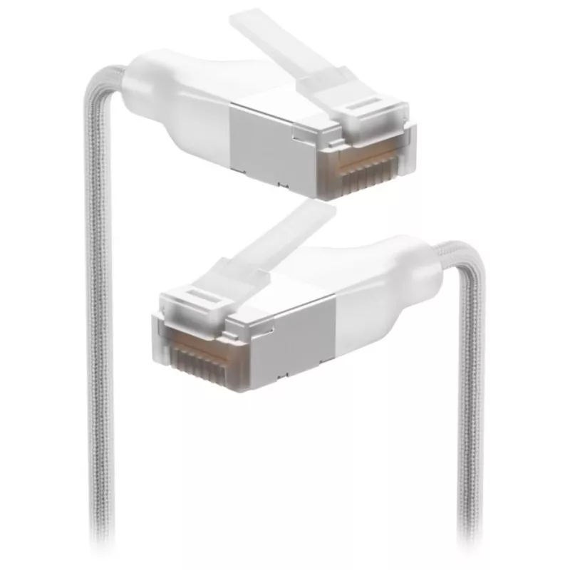 Cabo de rede UBIQUITI UACC-Cable-Patch-EL-C6A 0,15 m Cat6a RJ-45 branco translúcido