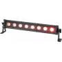 Barra em T LED EUROLITE 51914098 8 QCL barra de luz com certificação IP, 8 LEDs QCL, protegida contra intempéries