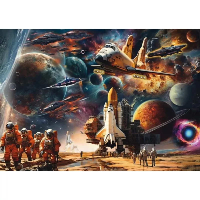 Puzzle Schmidt Spiele Michele Farella 1000 peças — Ilustração de viagem espacial