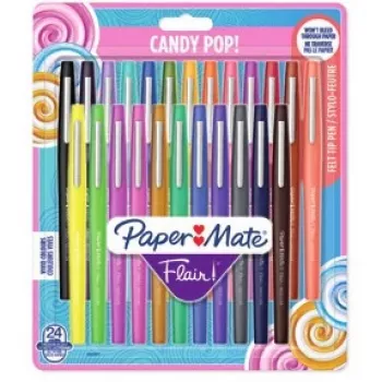 Marcadores de fibra PAPER MATE Flair Candy Pop pack de 24 blister M