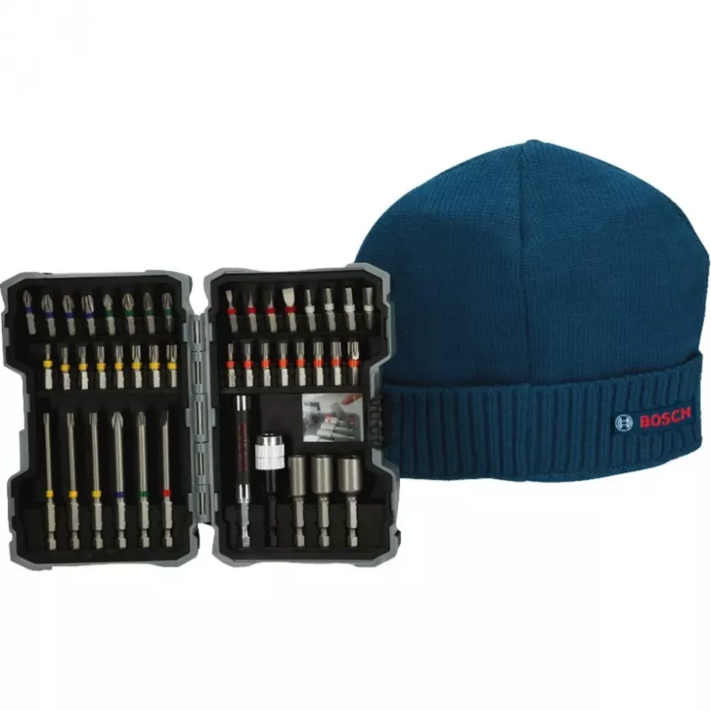 Bosch 0615997658 conjunto natalício de pontas de aparafusar, 43 peças, azul