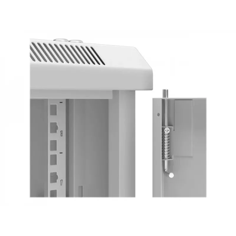 Rack de montagem na parede Netrack 019-180-645-021 cinzento 18U