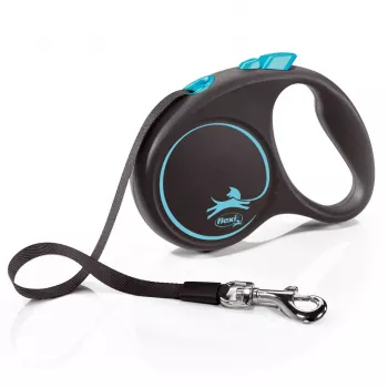 Flexi Automatic Leine Preto Design S 5 m, Azul