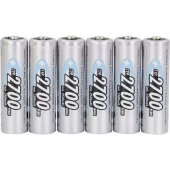 Ansmann Mignon (AA) Bateria NiMH HR06, 4 + 2 grátis 2700 mAh 1,2 V 6 unid. (1322-0006-510)