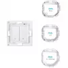 Interruptor de parede Shelly WS2 2 canais branco — interruptor Wi-Fi de parede de 2 canais Shelly WS2
