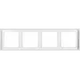 Placa de parede / tampa de interruptor Jung LS 984 WW, branco, duroplasto, sem parafusos, 81×294 mm