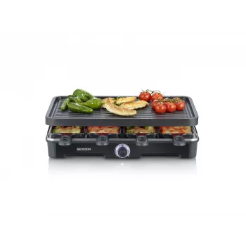 Grelhador de raclette Severin RG 9670 8 pessoas 1400 W preto
