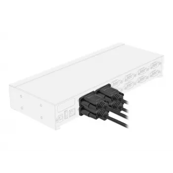 Cabo série DeLOCK 86605 preto 2m RS-232 Sub-D9
