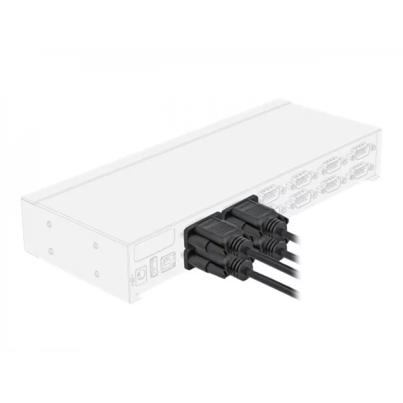 Cabo série DeLOCK 86605 preto 2m RS-232 Sub-D9