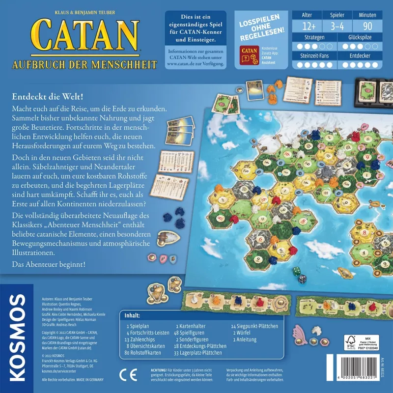 CATAN - O início da humanidade, jogo de tabuleiro
