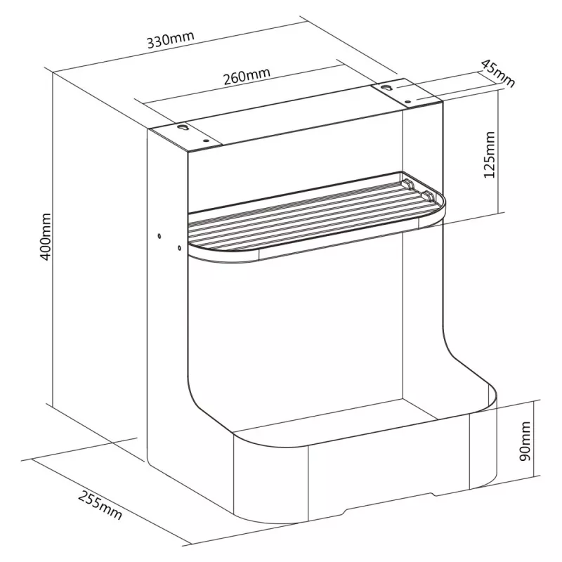 Caixa de arrumação/organizador Ergo Office para secretária com compartimento para acessórios, branco, máx. 5 kg, ER-442