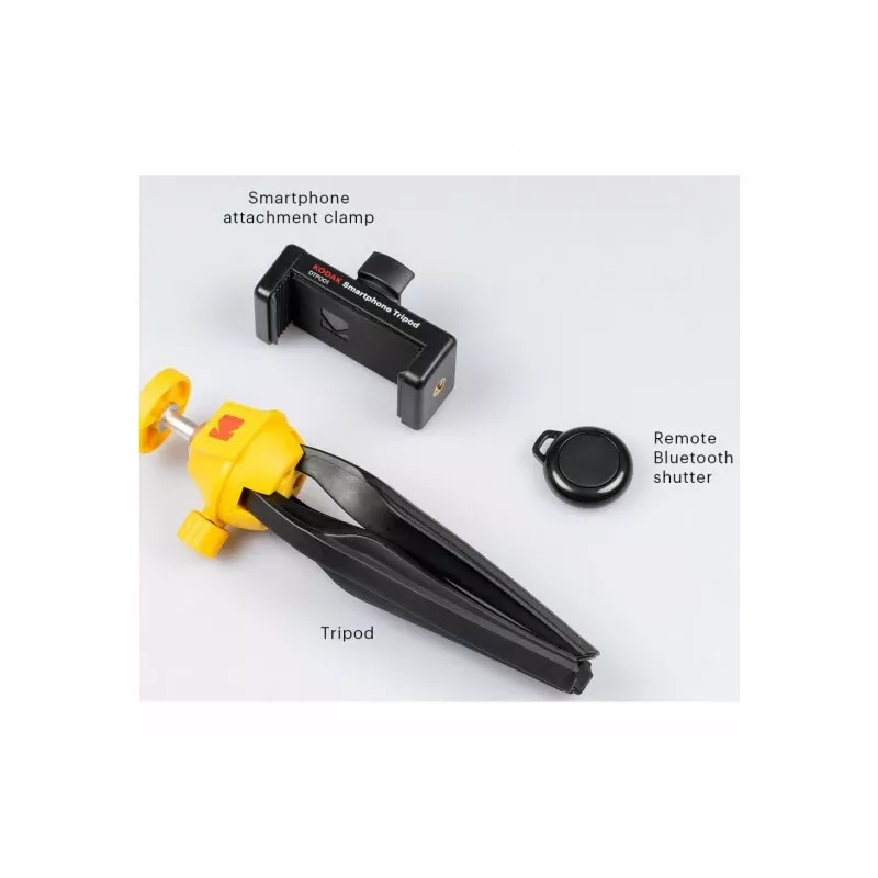 Tripé mini para smartphone Kodak KTP001 com disparador remoto Bluetooth