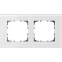 MDT BE-GTR2W.01 Moldura de vidro para programas de 55 mm 2 módulos, branco (BE-GTR2W.01)