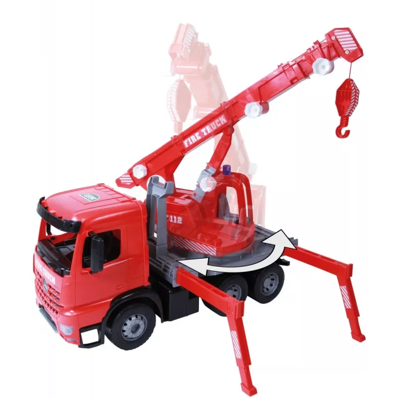 Camião grua de brincar mecânico Lena 02175EC, 70 cm, carro castanho individual