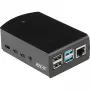 JOY-IT RPI CASE ALU06 - caixa para Raspberry Pi 4, alumínio, preto (RB-ALUCASEP4+06)